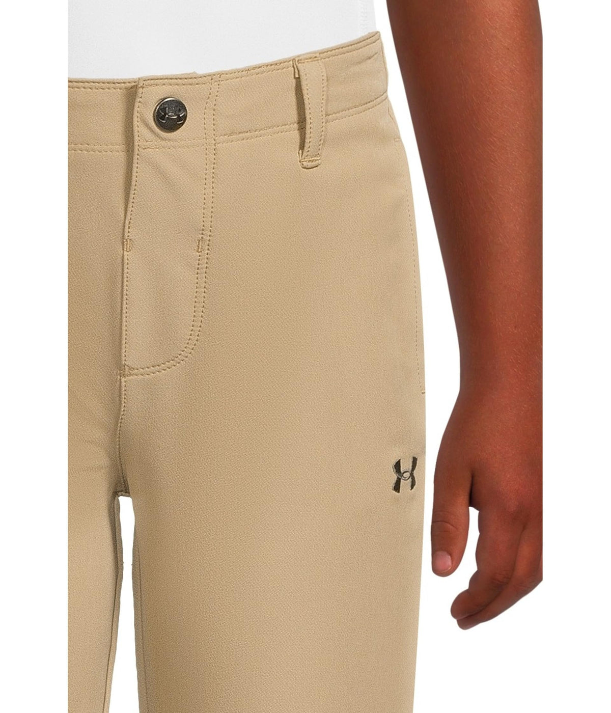 Under Armour Matchplay Joggers cuff detail, elasticized ankles provide secure fit for active kids.