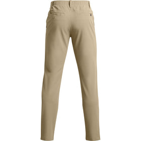 Under Armour Drive Pants barley-white colorway in action pose, versatile wear