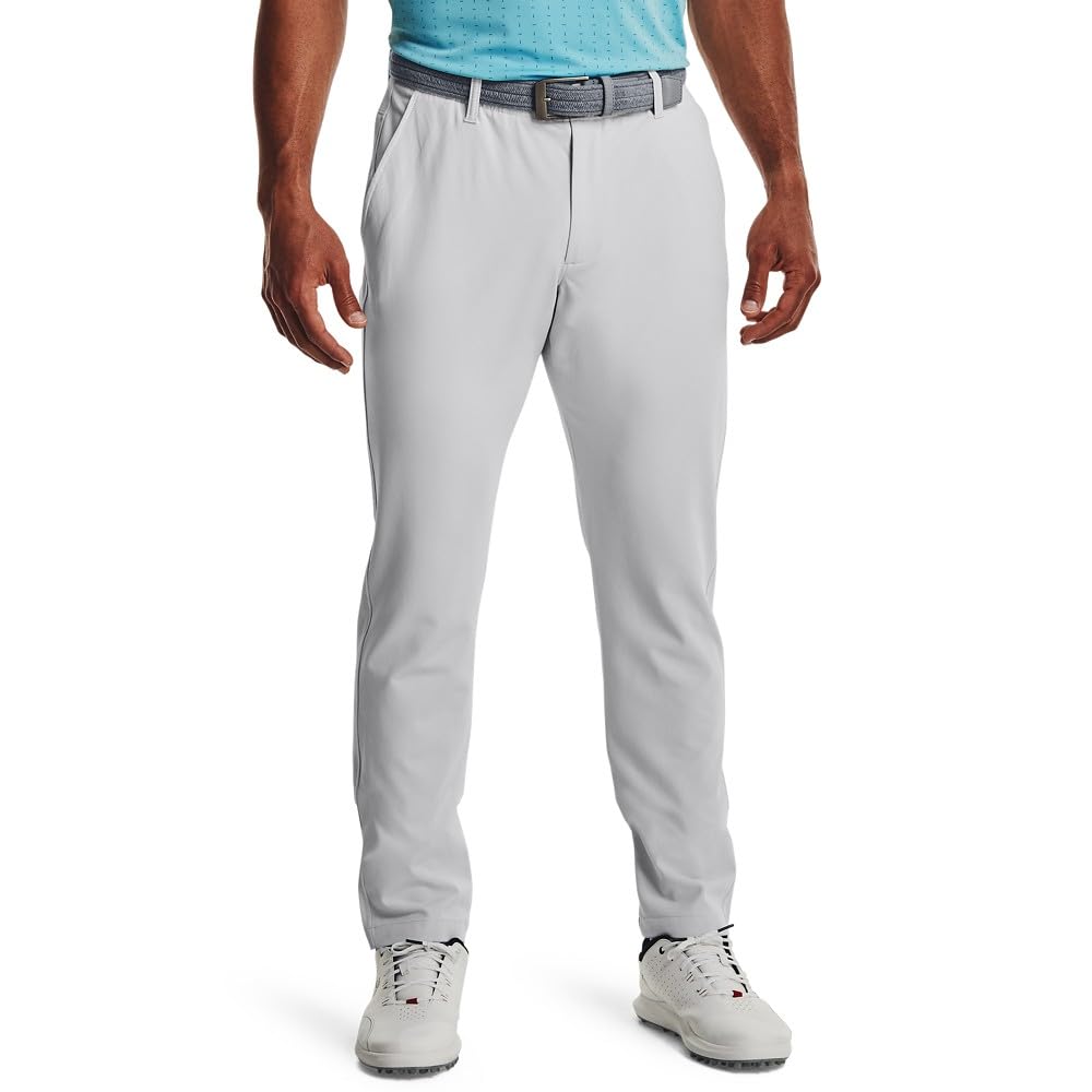 Under Armour Drive Pants in Halo Gray: water-repellent and breathable for outdoor workouts
