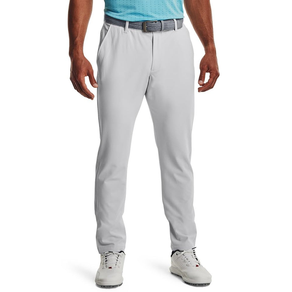 Under Armour Drive Pants stretch waistband close-up showing mobility and comfort.