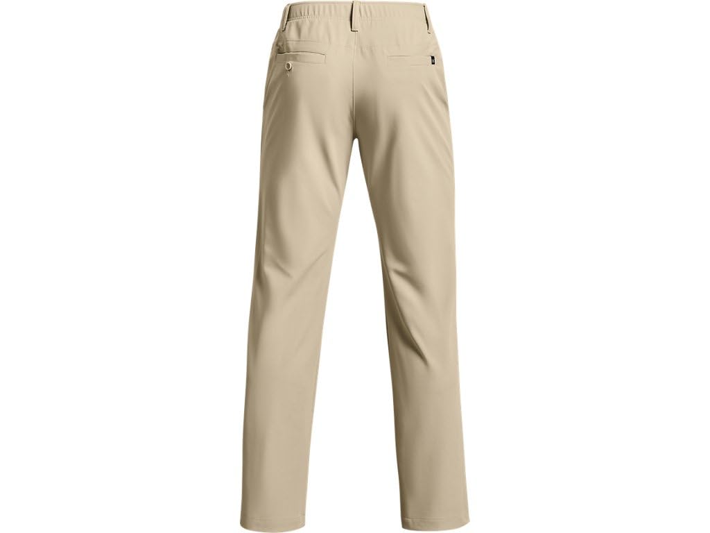 Under Armour Drive Pants waistband closeup shows secure fit.