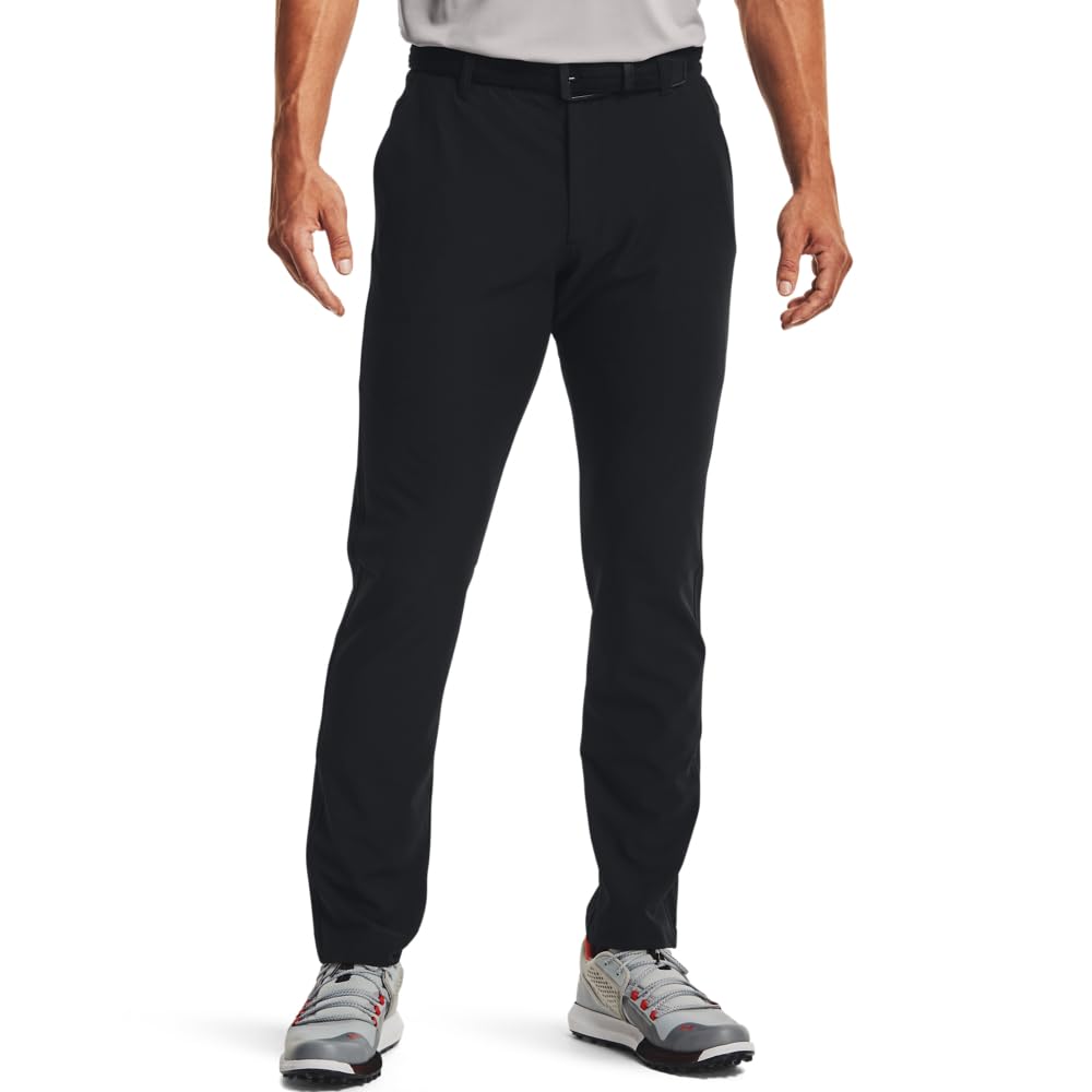Under Armour Drive tapered pants front view showing a sleek, versatile daily wear look.