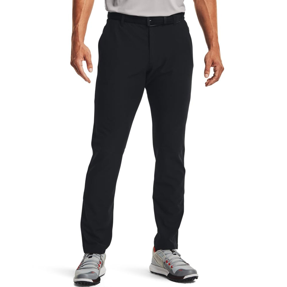 Under Armour Drive tapered pants front view showing a sleek, versatile daily wear look.