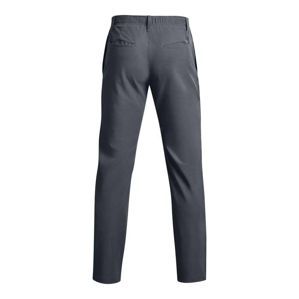 Under Armour Pitch Gray waistband close-up showing secure closure and comfort.