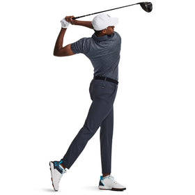 Under Armour men's Drive tapered pants, downpour gray, side pocket detail for practicality.
