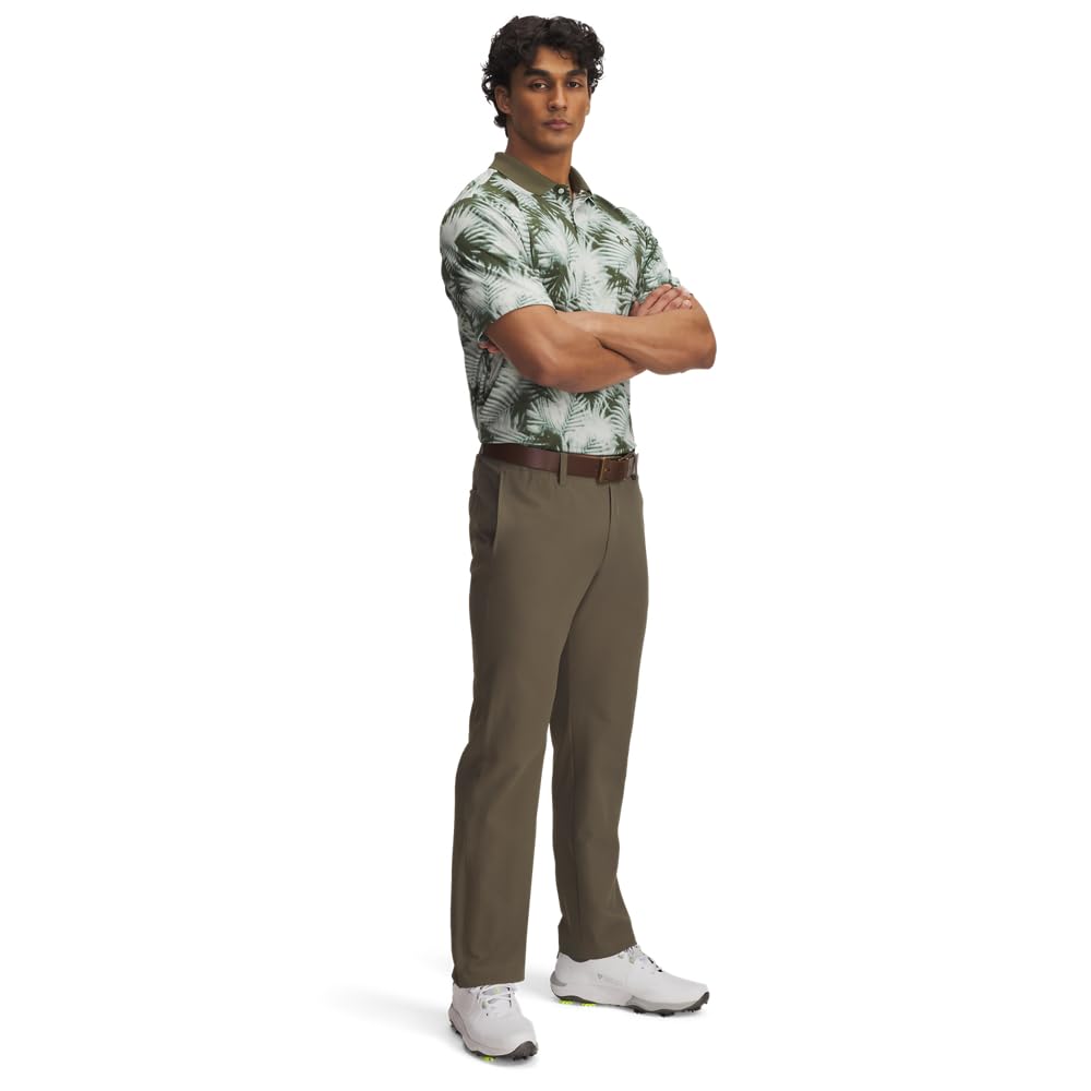 Under Armour men's golf pants Marine OD Green back view showing durable fit