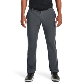 Under Armour men's golf pants in pitch gray, front view showing sleek on-course fit.