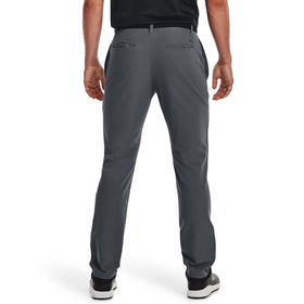 Under Armour men's golf pants in pitch gray, side view highlighting ergonomic motion.