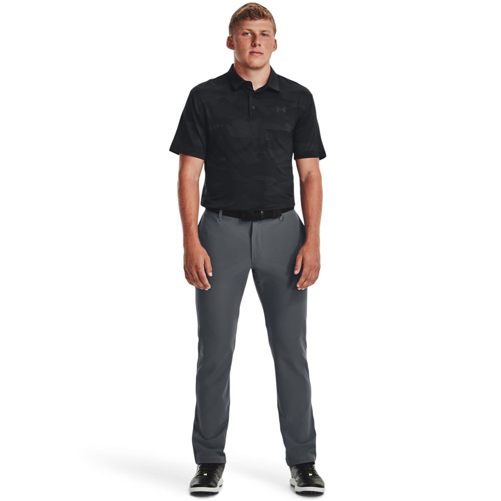 Under Armour men's golf pants Pitch Gray, straight leg look for versatility.