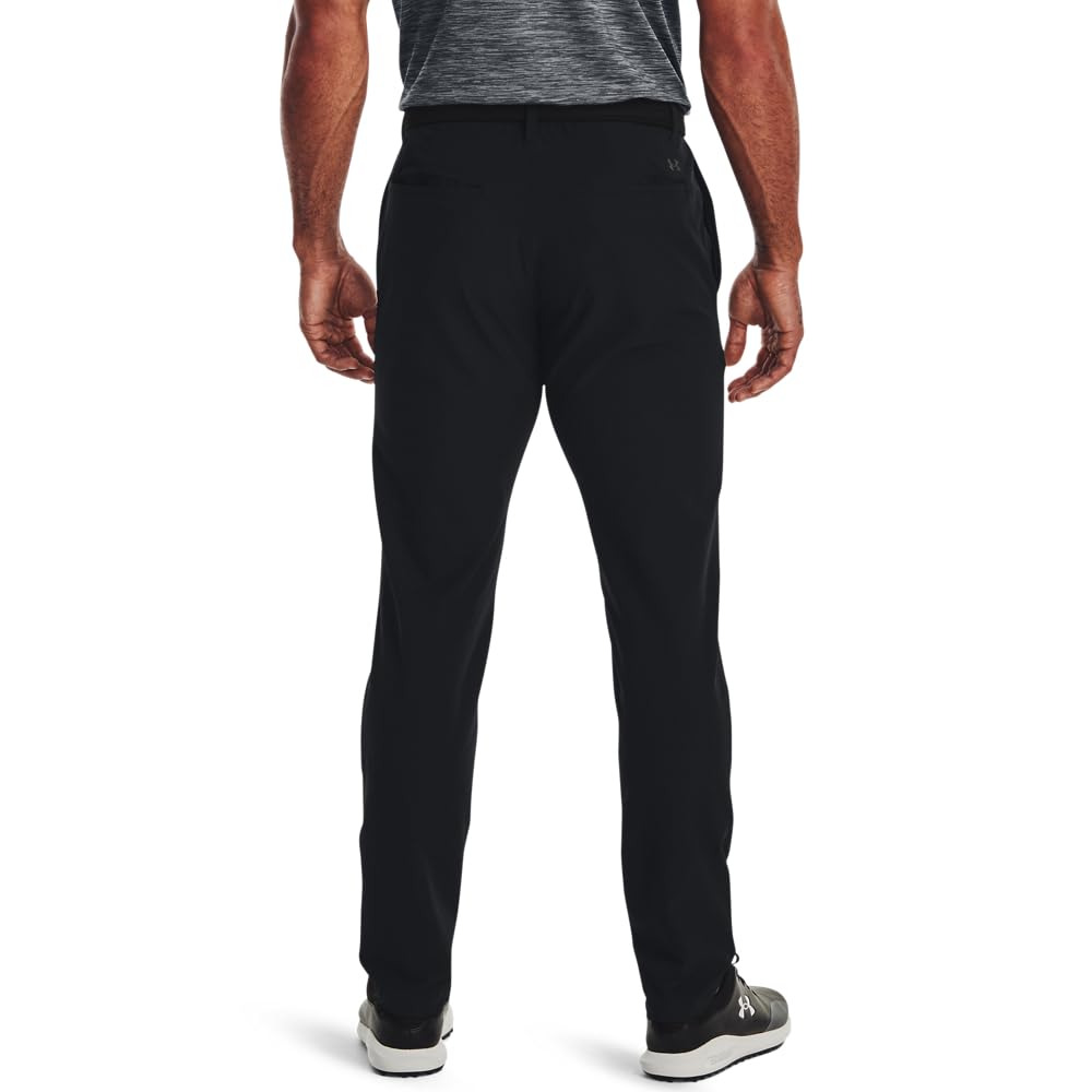 Under Armour men's golf tapered pants back view with clean silhouette