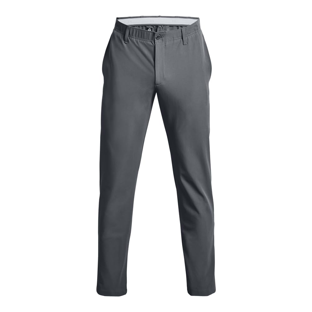 Under Armour men's golf tapered pants fabric texture in pitch gray for comfort