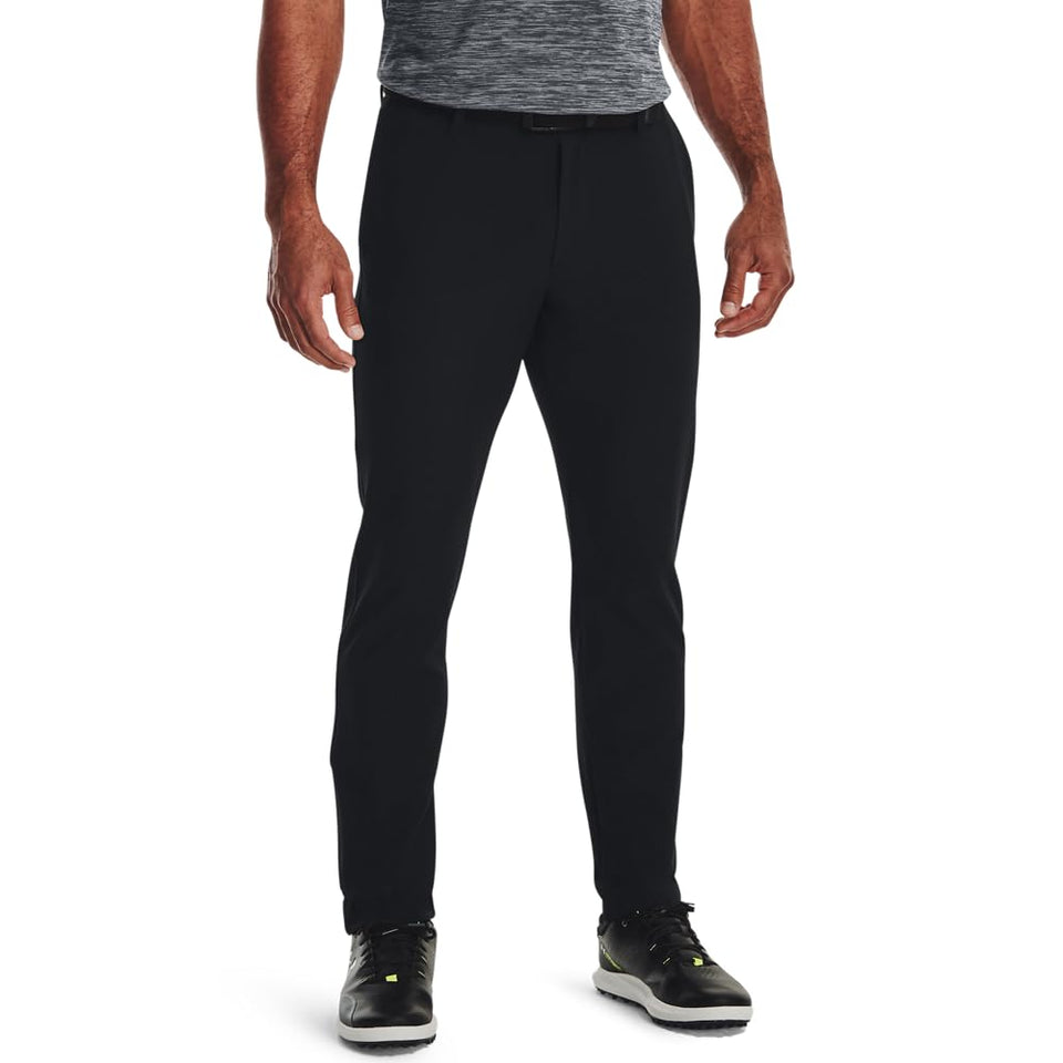 Under Armour men's golf tapered pants front view for mobility