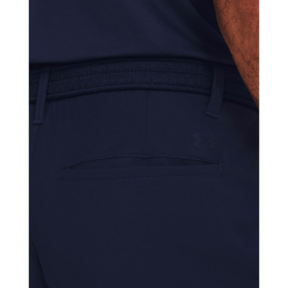 Under Armour golf tapered pants midnight navy folded display for travel readiness