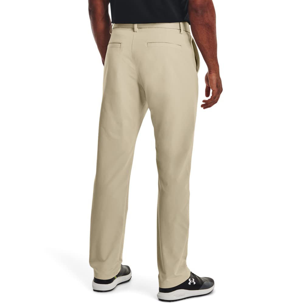 Under Armour Mens Matchplay Pants feature flat-front design with four pockets for practical storage.