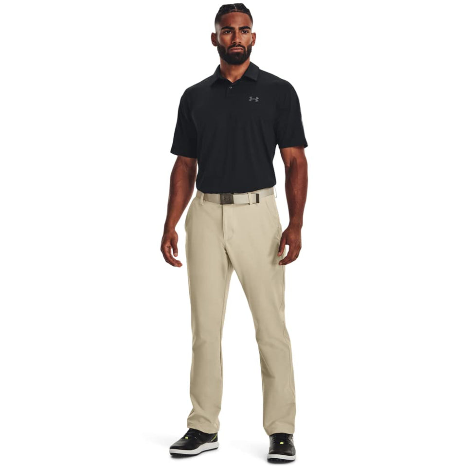 Under Armour Matchplay Pants show smooth stretch fabric for easy movement during workouts.