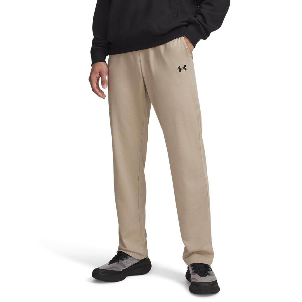 Under Armour Rival Lightweight Pants in City Khaki with relaxed fit and pockets.