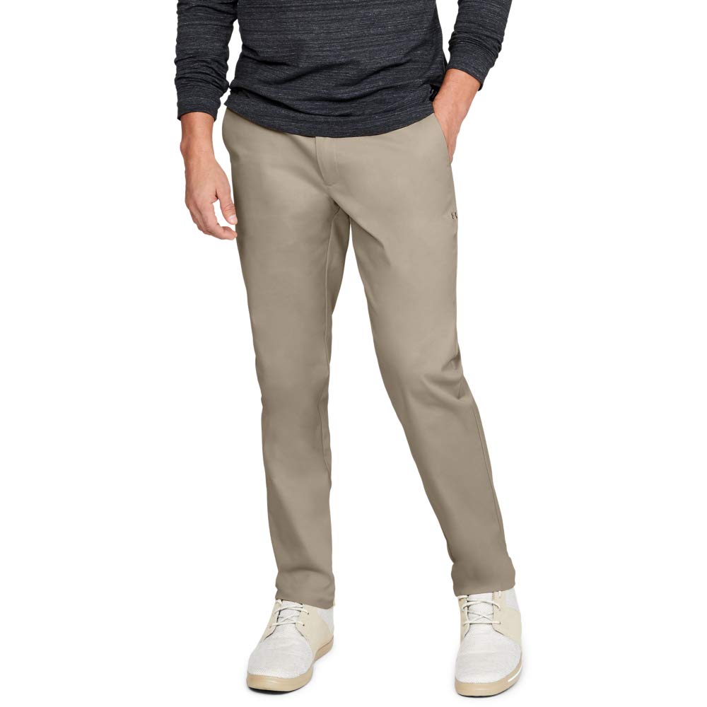 Under Armour Showdown chino tapered pants front view highlighting streamlined fit and mobility