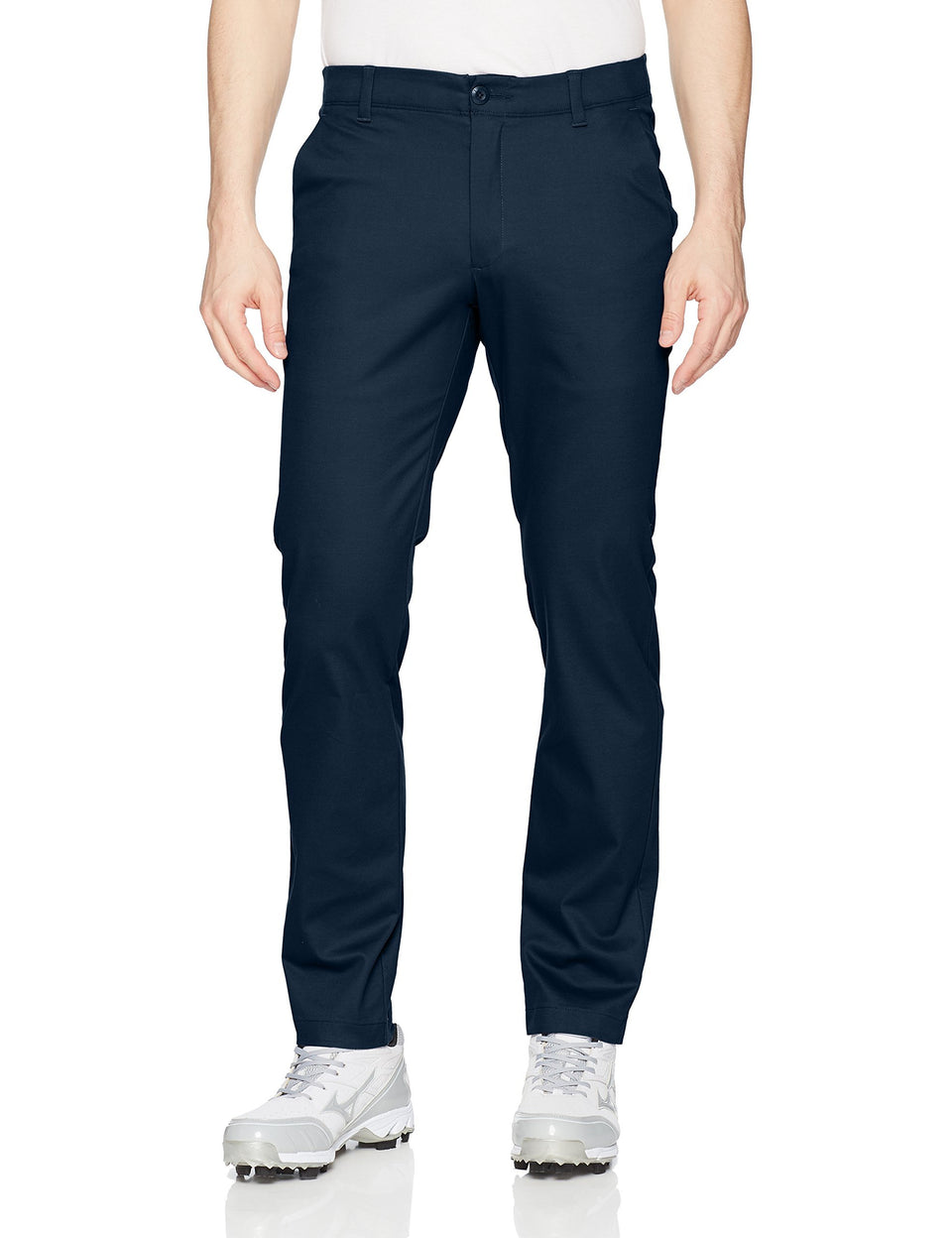 Under Armour Showdown chino pants front view highlighting tapered fit and everyday comfort