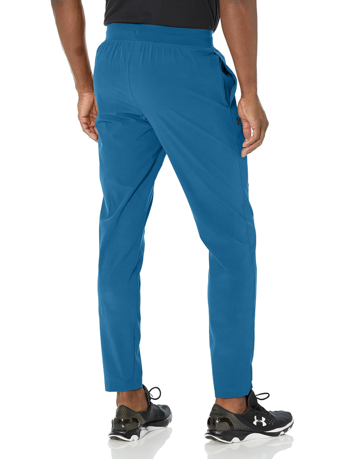 Under Armour Stretch Woven Pants back pocket detail for secure storage during workouts