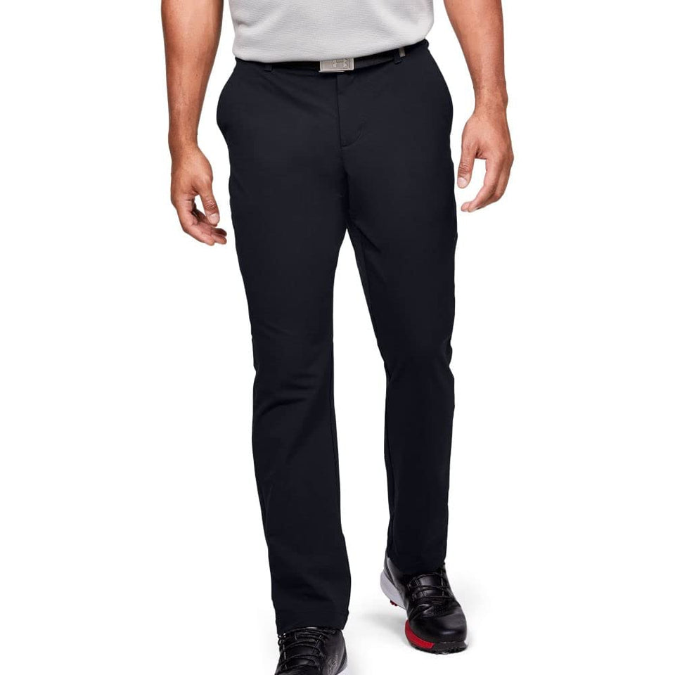 Under Armour Tech Tapered Pants side view, flexible fabric for unrestricted movement