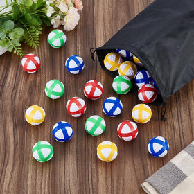 UNICRAFTALE sticky golf balls on walls for lighthearted target practice.