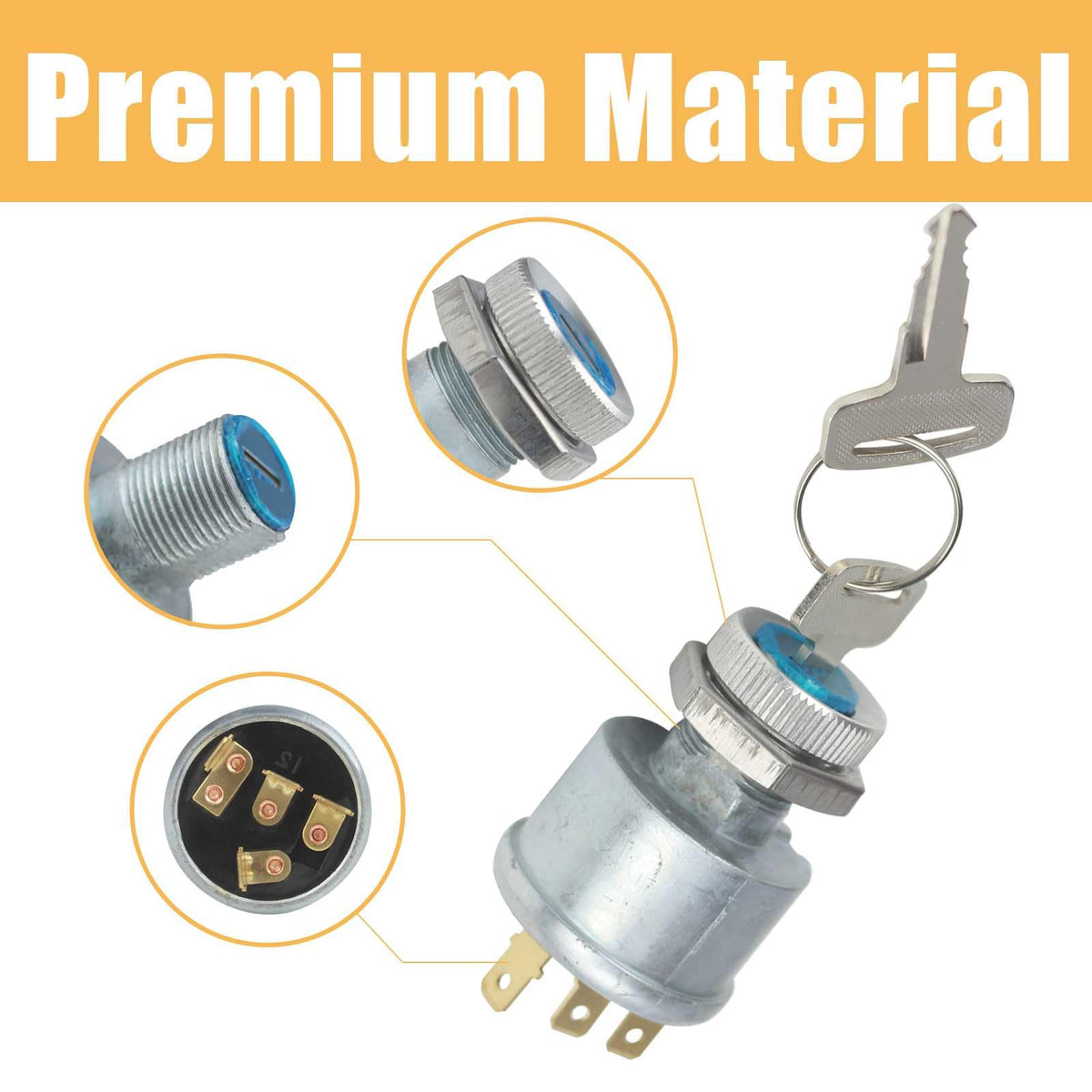 Silver Unifizz ignition switch body designed for outdoor use