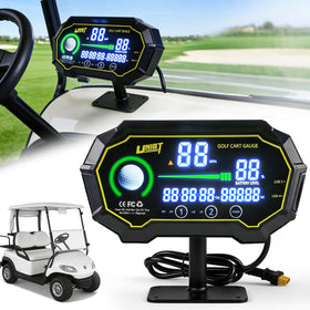 UNIGT Golf Cart Gauge display shows speed and battery at a glance