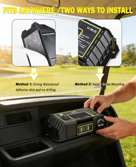 UNIGT golf cart USB-C port enables high-speed device charging.