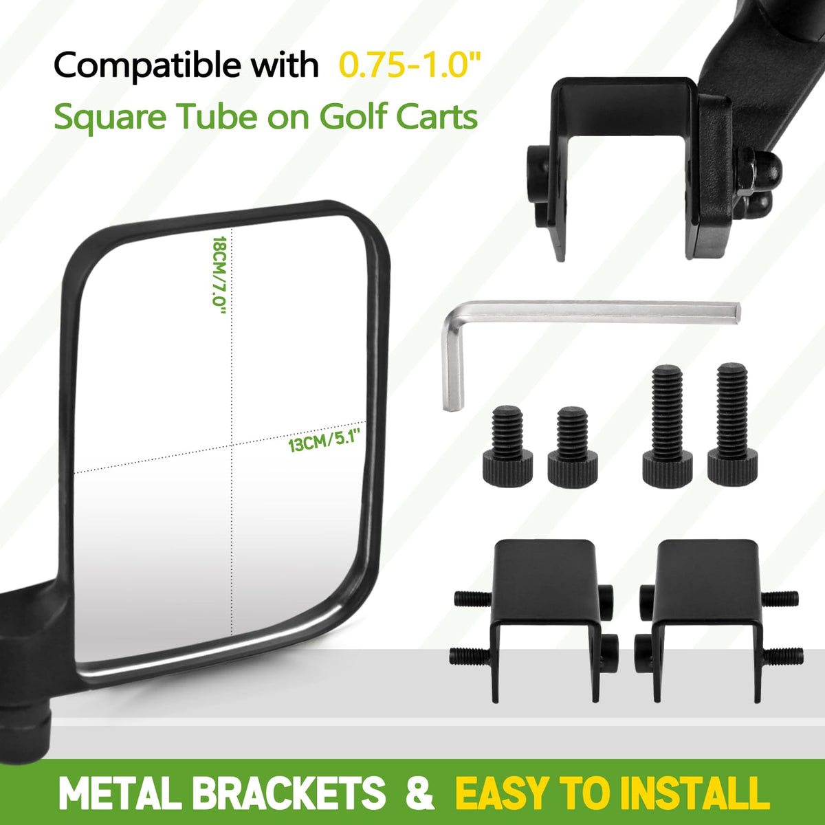 UNIGT crystal-clear view reflects more behind you for safer reversing.