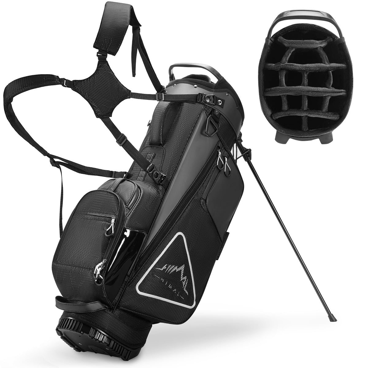 uniHimal 14-Way top protects clubs, keeping each club clearly organized on busy greens.