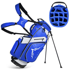 uniHimal 14-way stand bag with organized clubs and stable support.