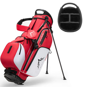 UniHimal 4-Way Golf Stand Bag with full-length divider keeping clubs organized on the course