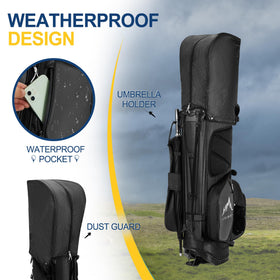 uniHimal dust cover hood protects the bag from dust and weather when not in play.