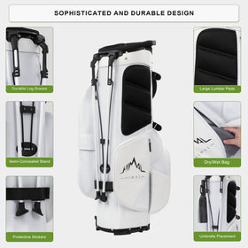 uniHimal folding base enables quick stand deployment on the course