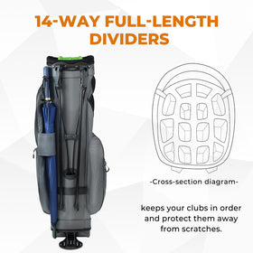uniHimal front magnetic pocket for quick ball storage on course