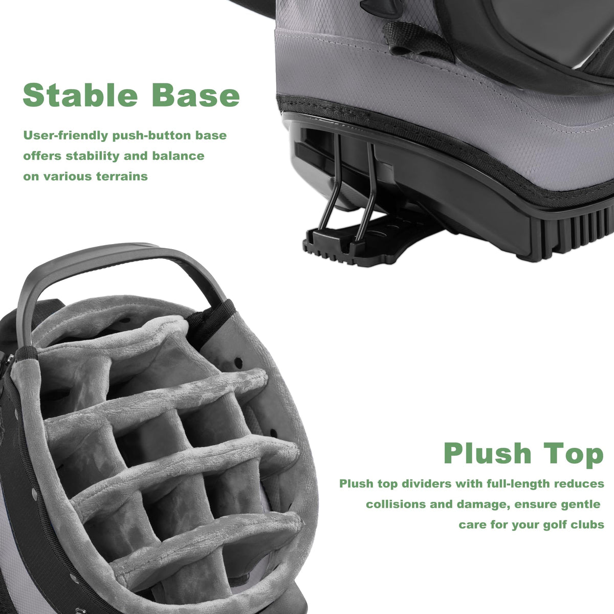 unihimal golf bag 14-way dividers keep clubs organized and protected