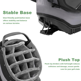unihimal golf bag 14-way dividers keep clubs organized and protected