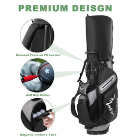 unihimal golf bag 420d nylon construction offers durability and light weight