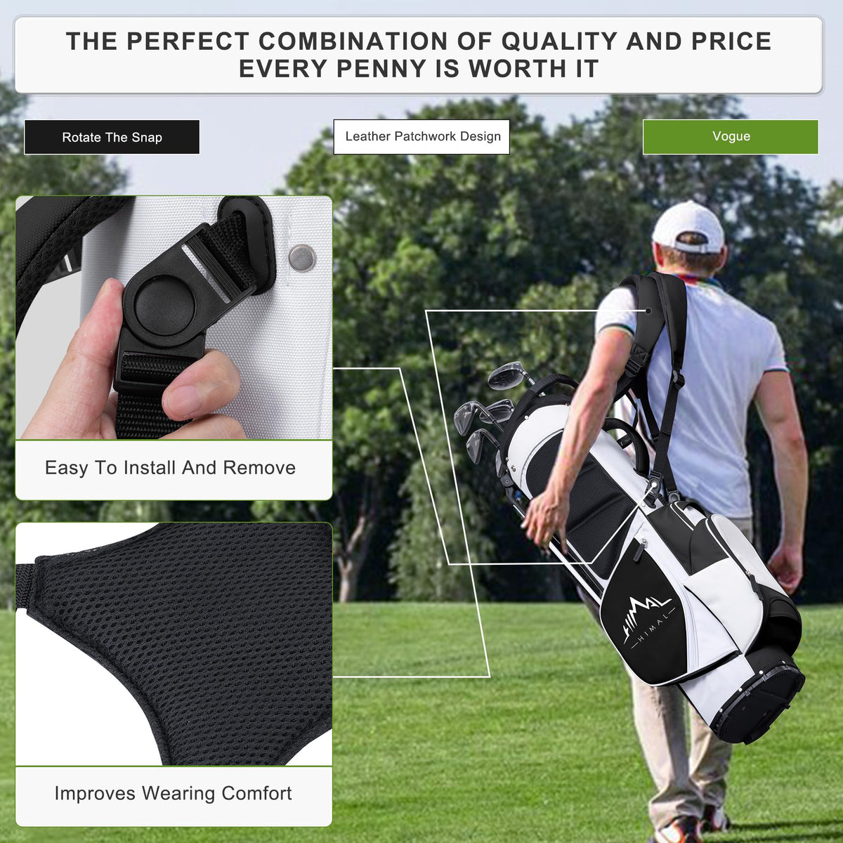 UniHimal adjustable dual straps for comfortable carrying