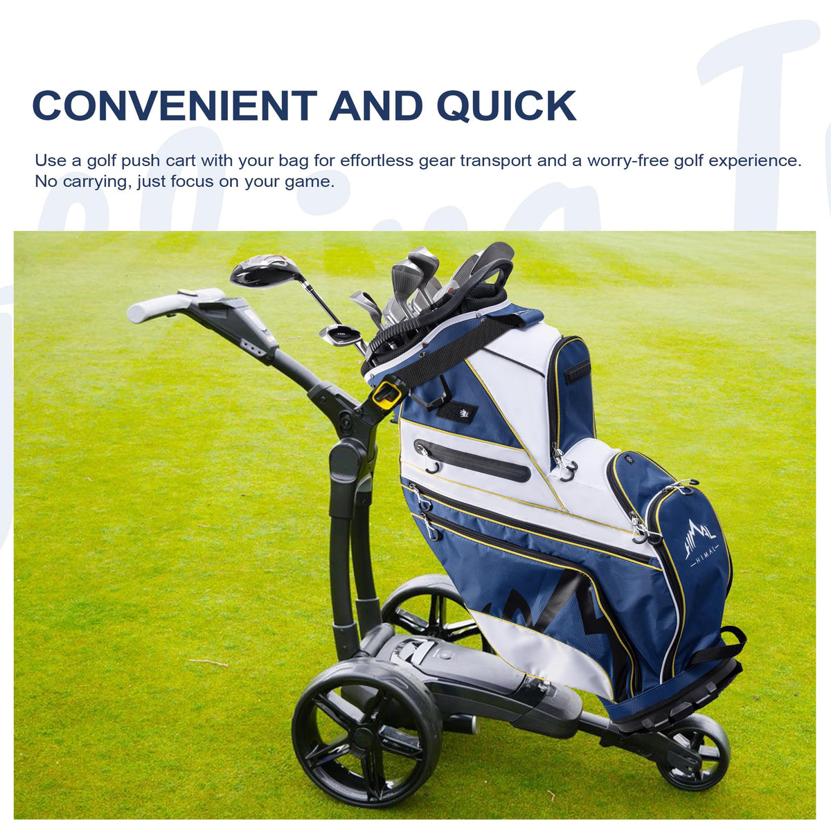 uniHimal compatible with standard golf carts for secure attachment.