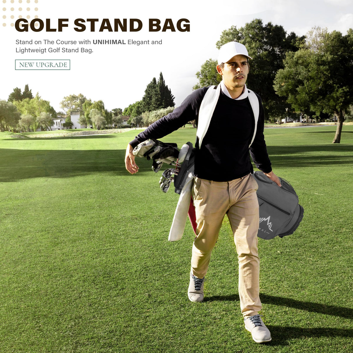 uniHimal durable fabric on stand bag supports long-lasting performance.