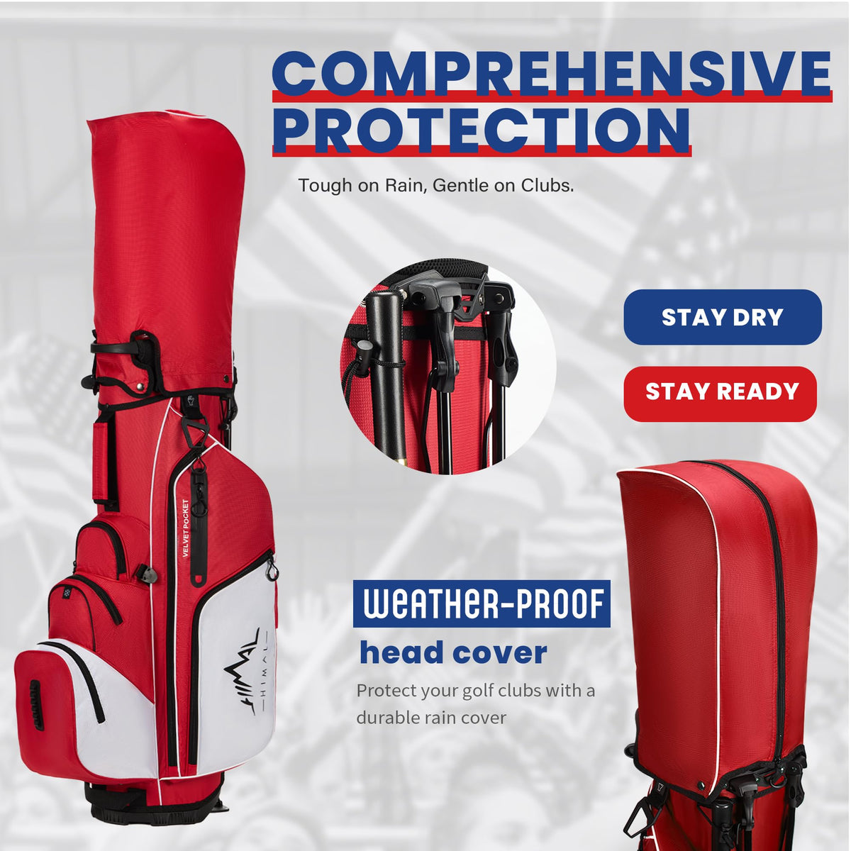 UniHimal bag opened to reveal eight-pocket storage system