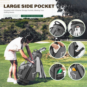 uniHimal stand bag shows secure valuables pocket for keys and wallet.