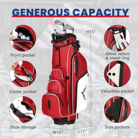 UniHimal golf bag features water-resistant fabric and rain cover for protection