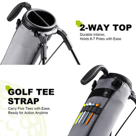 uniHimal Golf Lightweight Stand Bag two-zip-pockets keep essentials organized