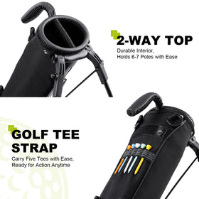 uniHimal Golf Lightweight Stand Bag 2-way divider keeps clubs organized
