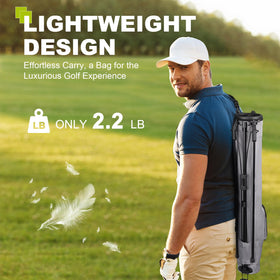 uniHimal Golf Lightweight Stand Bag grab-handle in action for fast transitions