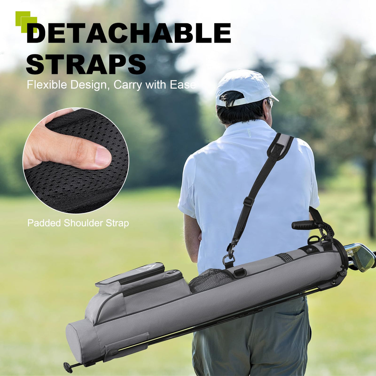 uniHimal Golf Lightweight Stand Bag mesh-pocket ideal for water bottle storage