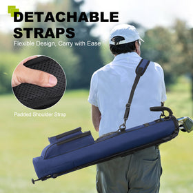 uniHimal Golf Lightweight Stand Carry Bag 2-way-divider keeps clubs organized and protected.