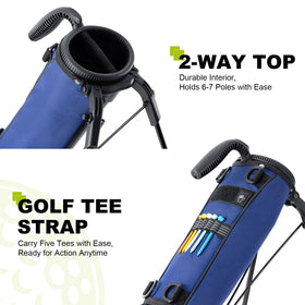uniHimal Golf Lightweight Stand Carry Bag adjustable-strap shows secure carry over varied turf.